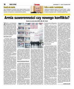 Armia suwerenności czy nowego konfliktu?