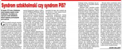 Syndrom sztokholmski czy syndrom PiS?