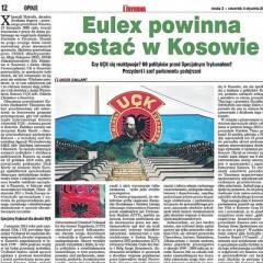 Eulex powinna zostać w  Kosowie