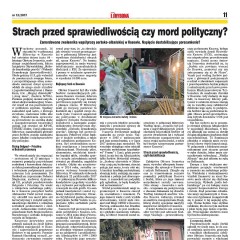 Strach przed sprawiedliwością czy mord polityczny?