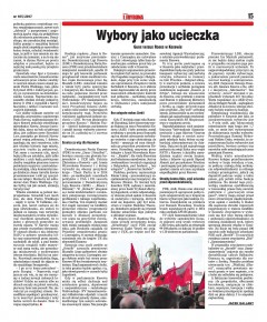 Wybory jako ucieczka